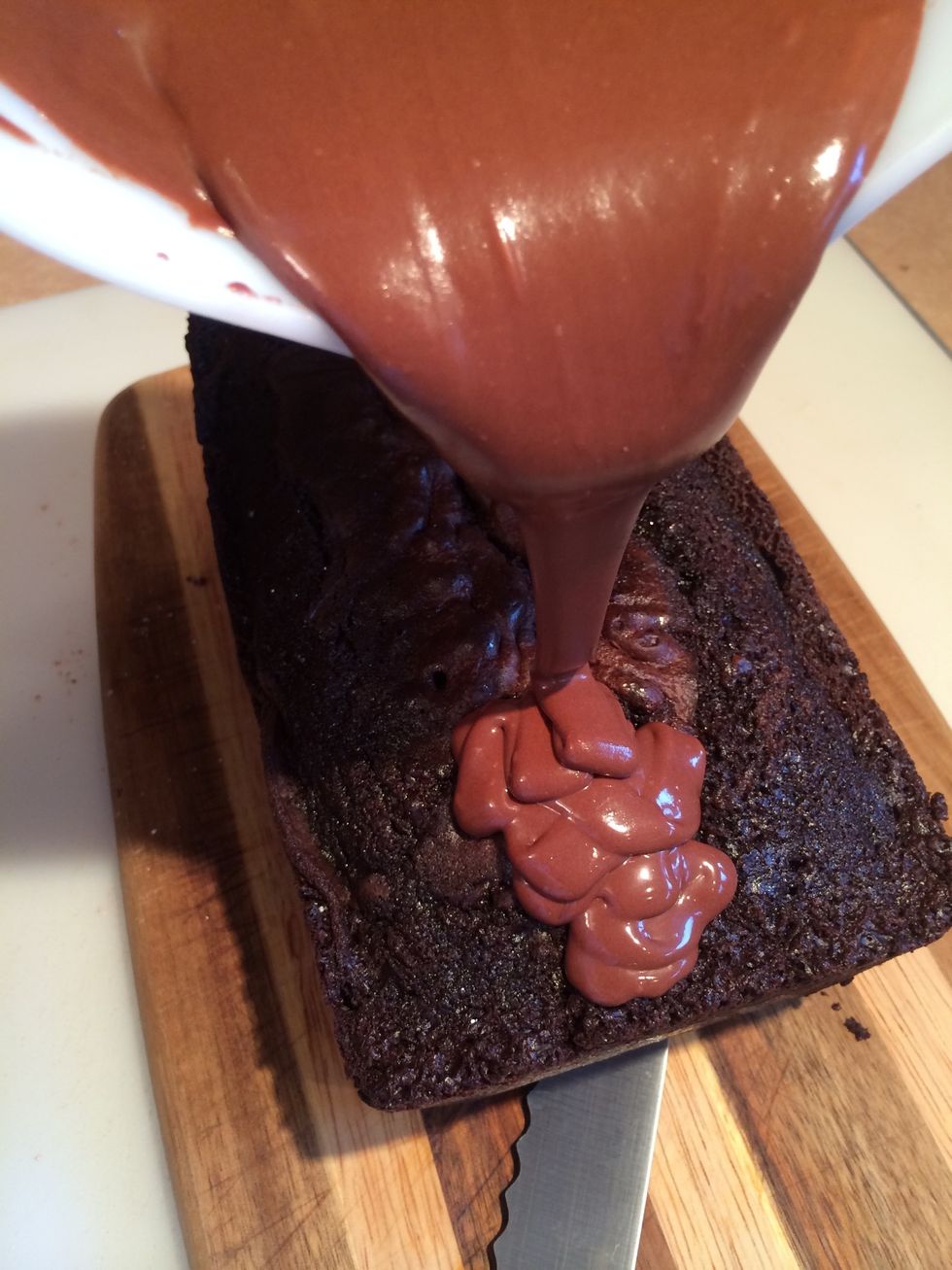 The chocolate frosting isn't necessary, but ... It takes this pound cake over the edge.