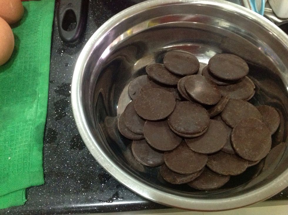 the chocolates can be cut, when its in room temp but i decided to use my chocolate buttons saves time
