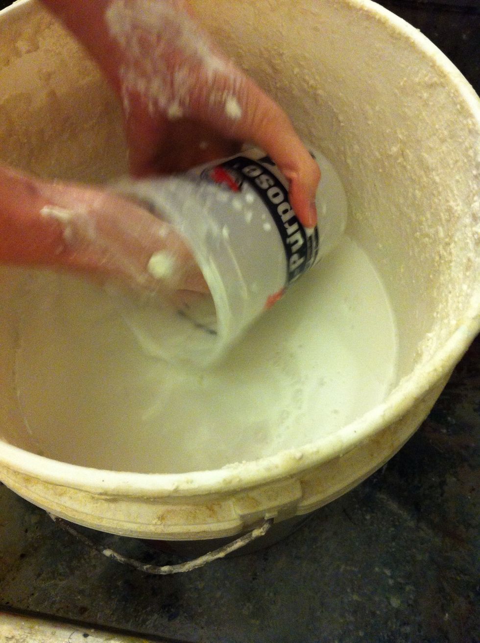 The clean your bucket and hands in the rinse bucket.