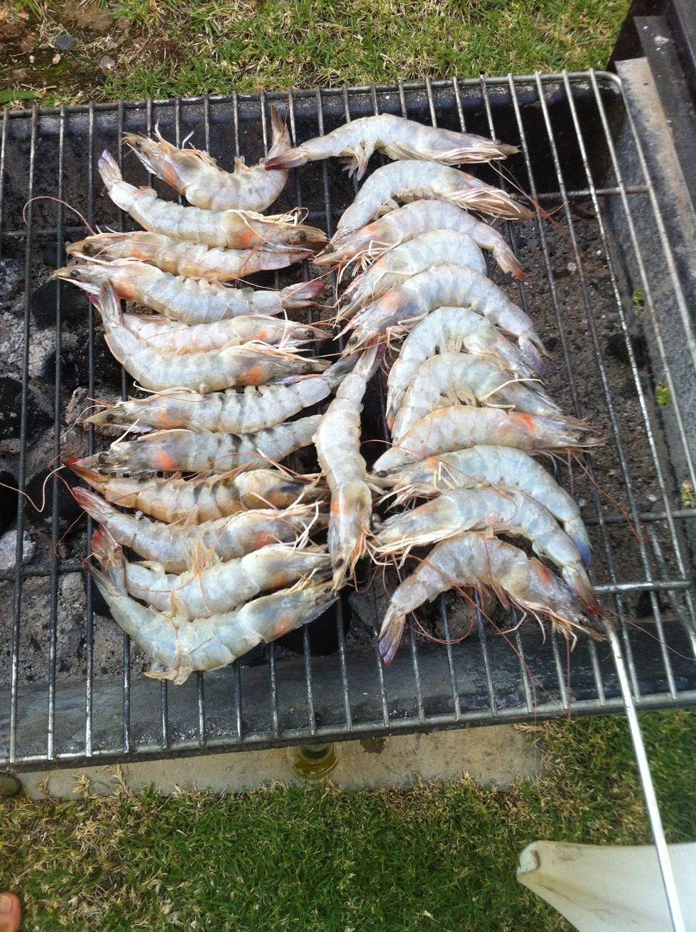 The coals should be hot