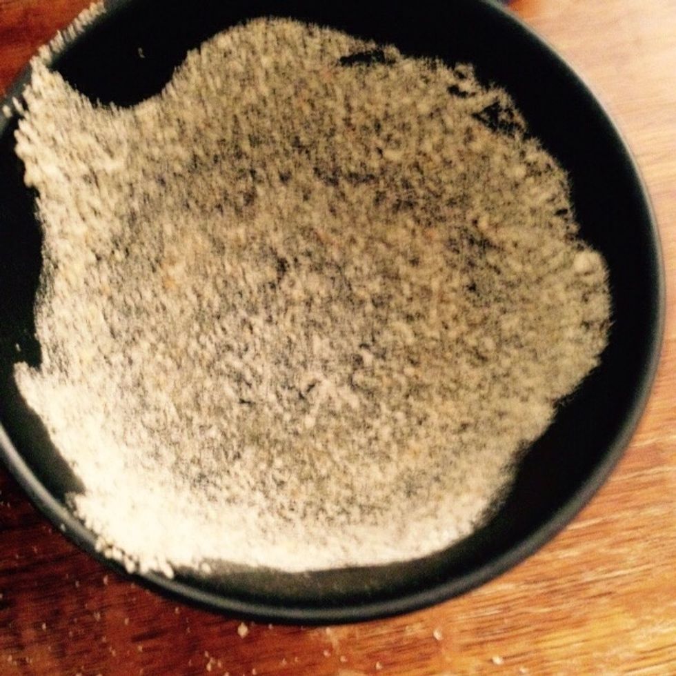 The coat with breadcrumbs