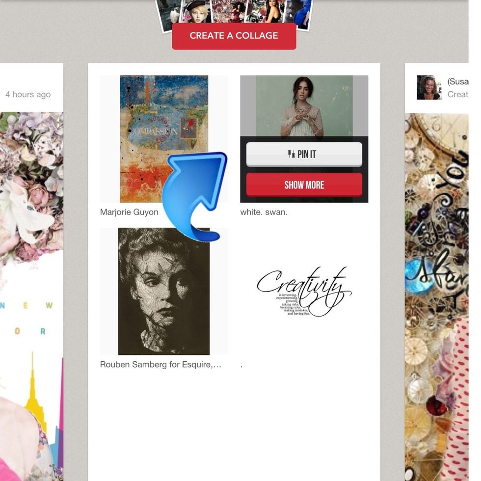 The collage will flip over and enable you to select and save individual elements to your Pinterest boards.
