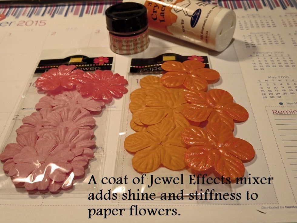 The color mixer I used was rose so it gave the bright orange flowers a lightly pink shine and deepened the color of the pink flowers.