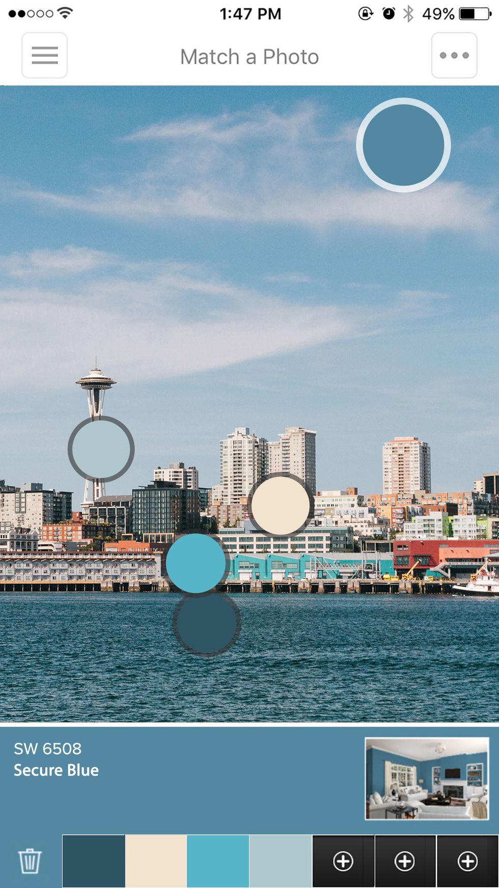 The ColorSnap Visualizer app made it a breeze to bring PNW vibes back home with us. All we had to do was take one of our vacation photos and upload it to the app.