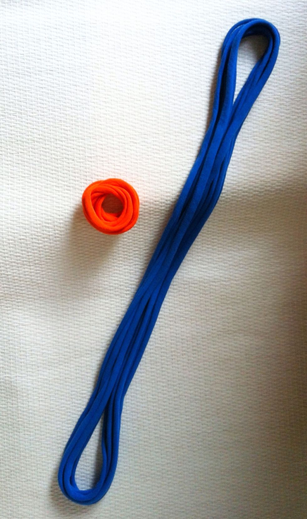 The completed ring & necklace strands.