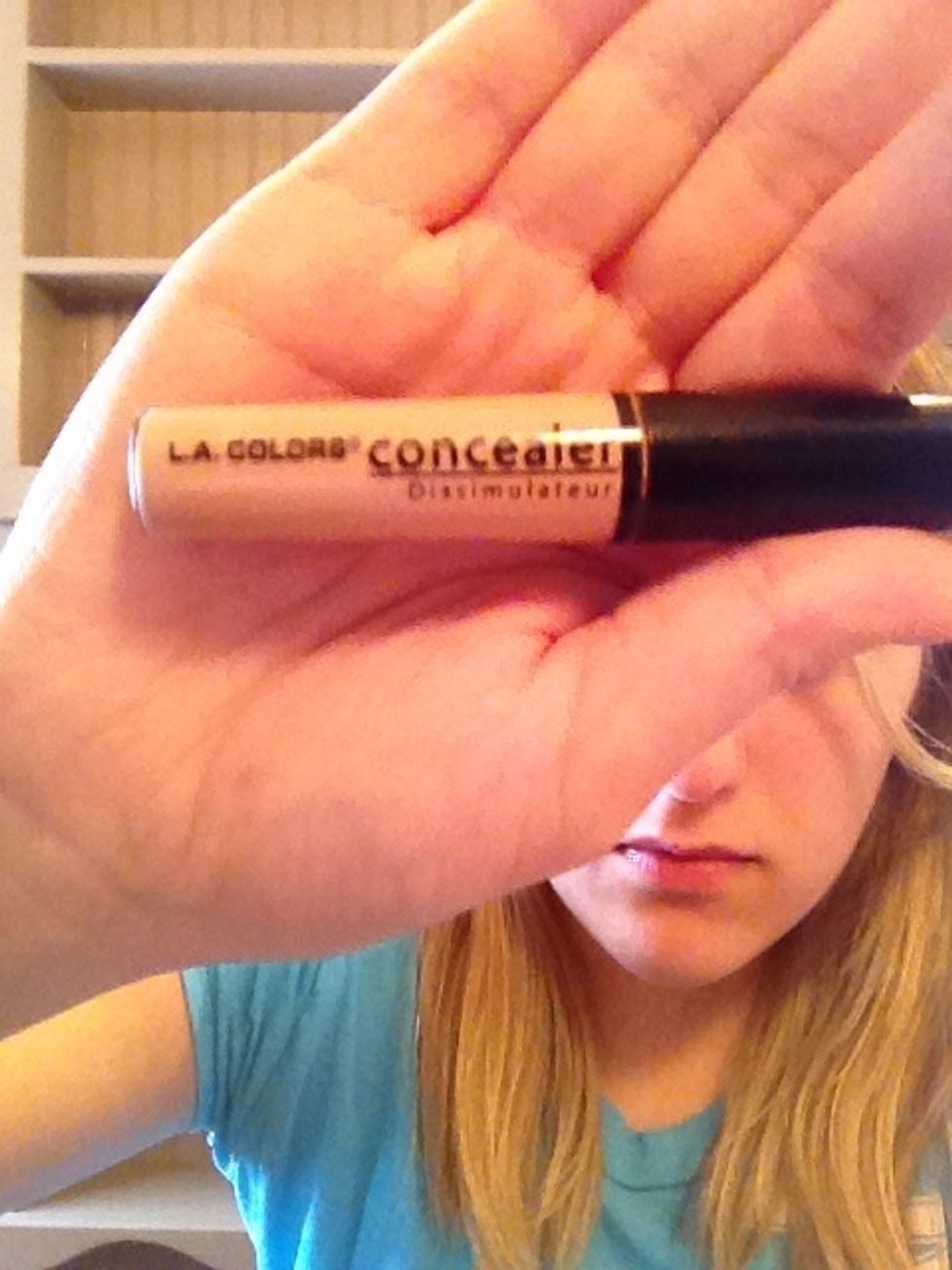 The concealer is an option to put on your eyelids and make somewhat brighter or coverup any unnecessary marks. Just dab a few dots on the eyelid and rub it in completely.