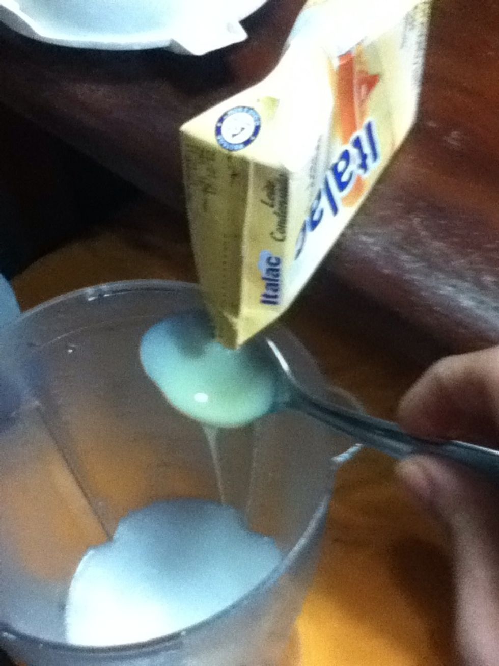 + the condensed milk...