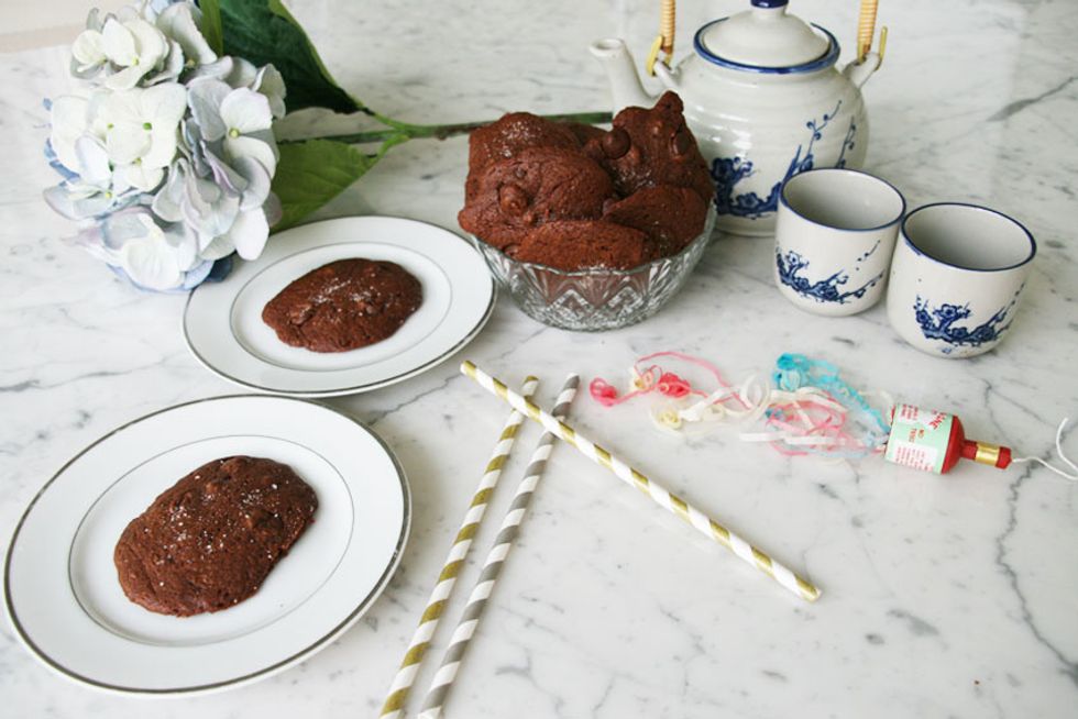 The cookies should firm up once cooled. Serve.