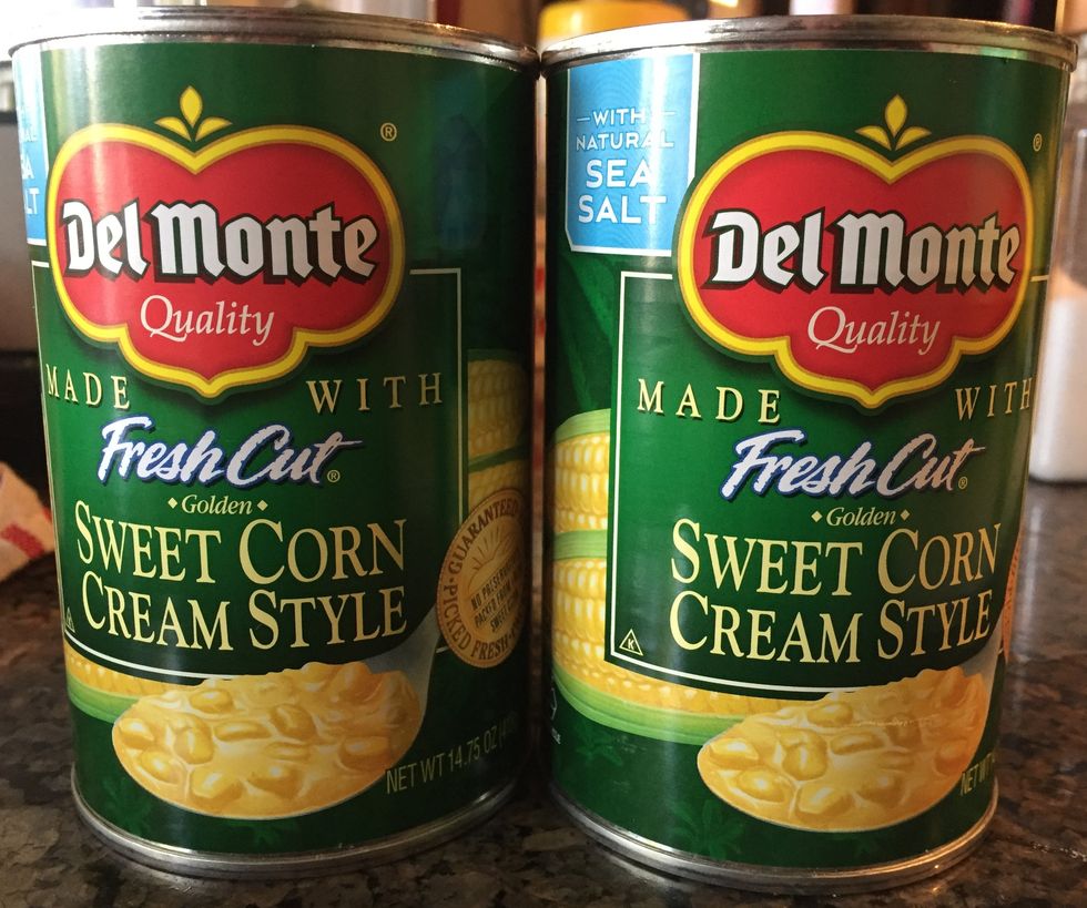 The corn must be cream-style corn, not canned corn kernels packed in water.