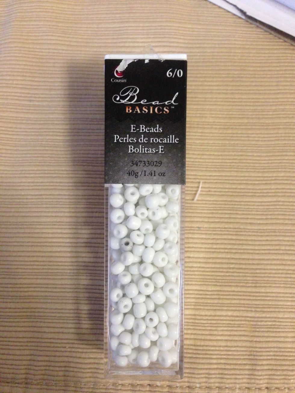 The craft store can have an overwhelmingly endless selection of beads. So after searching high and low for a bead that would fit the width of my thumb tack, I finally found the perfect beads! Size 6/0
