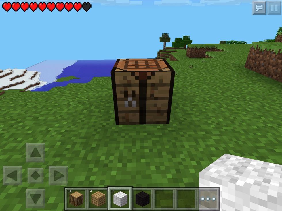 The Crafting Table lets you craft even more than before. Especially the next essential piece. A bed! Can't sleep on the cold grass now!