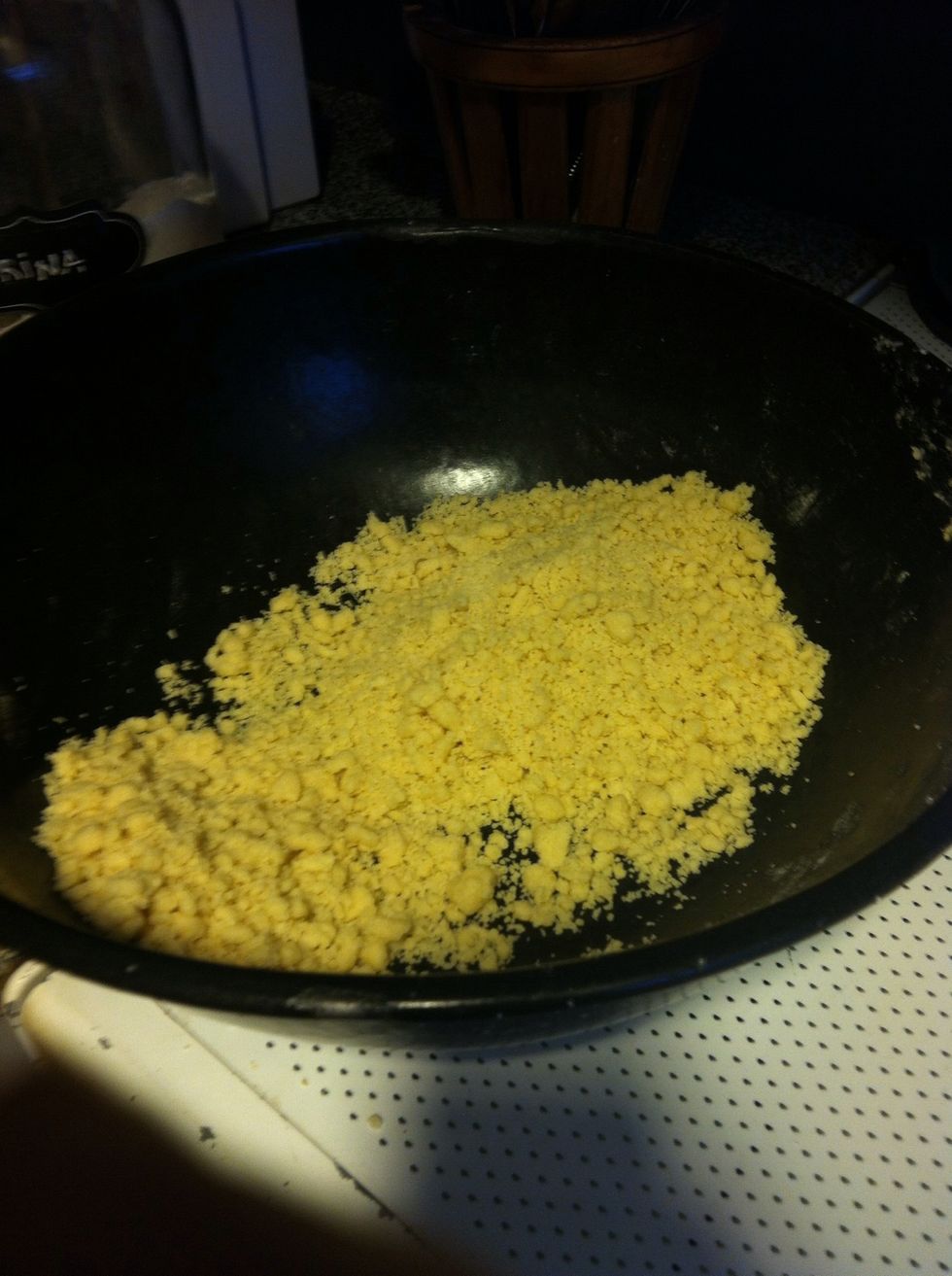 The crumble look like this.