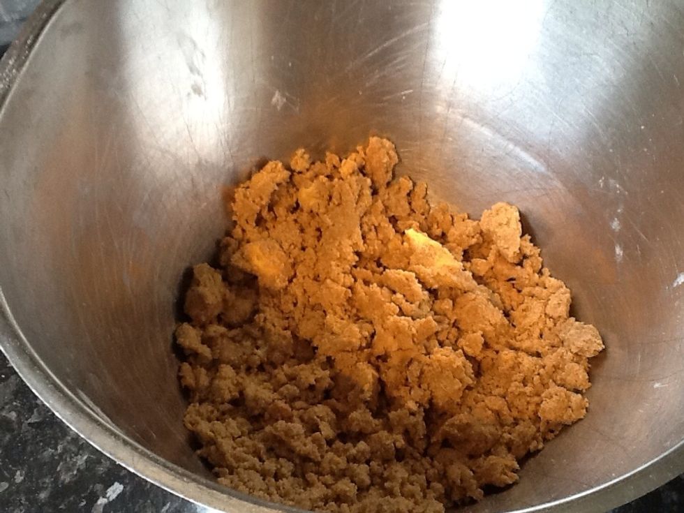 The crumble topping.
