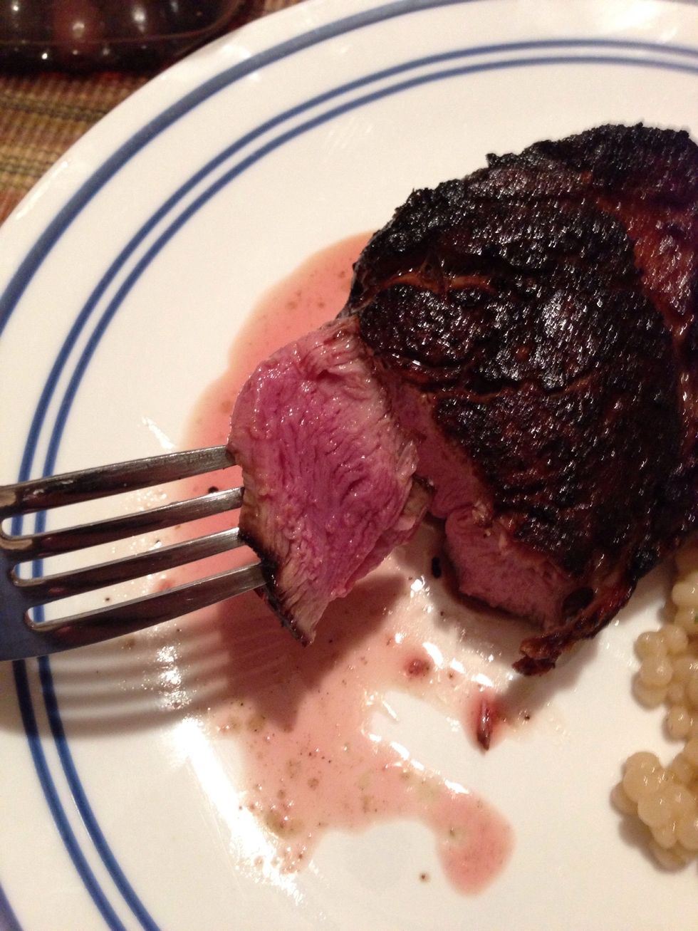 The crust was decent with the flat top, but I was on the rare side with this one.