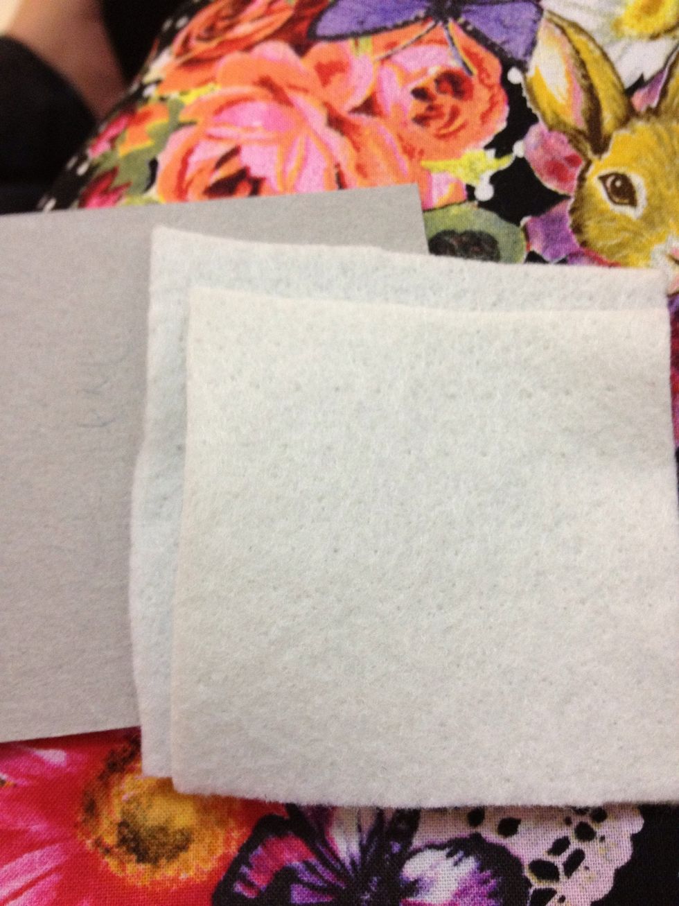 The cut 2 pieces of cotton , 1 big 1 small