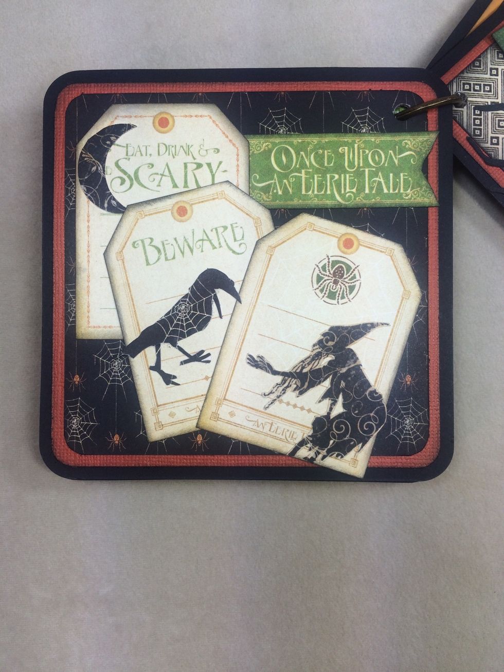 The cut-aparts from Fanciful Fable are great embellishments for the page. More fussy cut images adorn them.