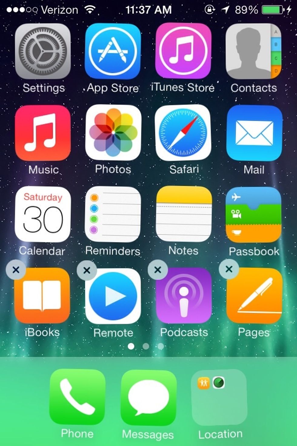 The Default Apps folder is now out of sight, and out of mind. Click the Home button to finish.