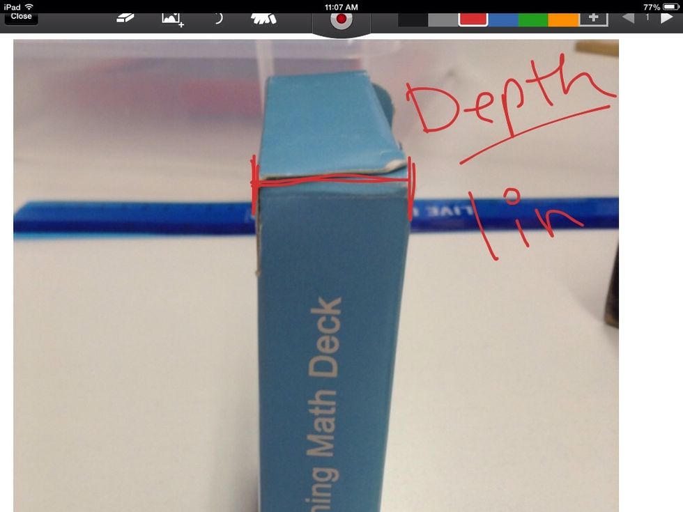 The depth when you round to the nearest inch is 1 in.