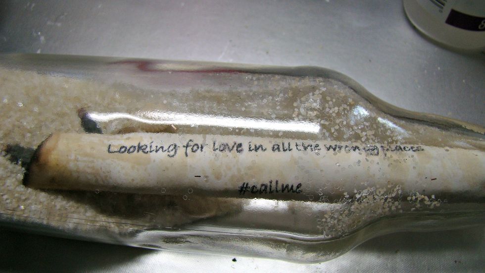 The Diamond Dust leaves a water effect on the inside of the bottle.