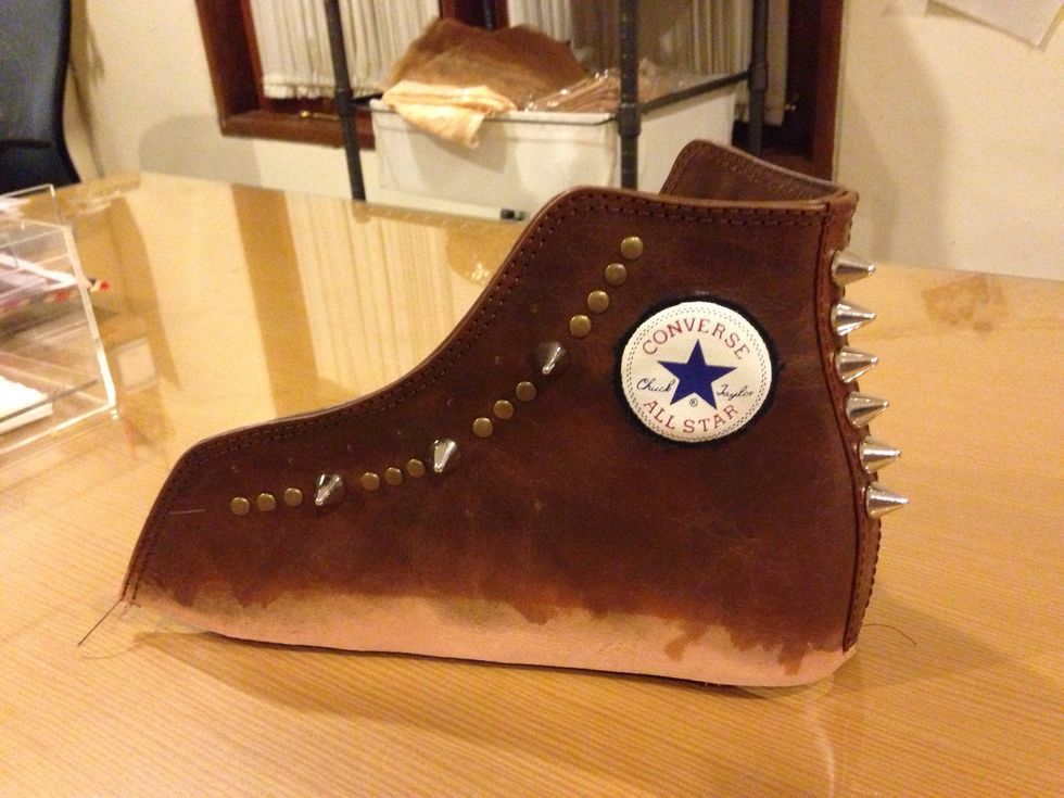 The double stitch should be like this..