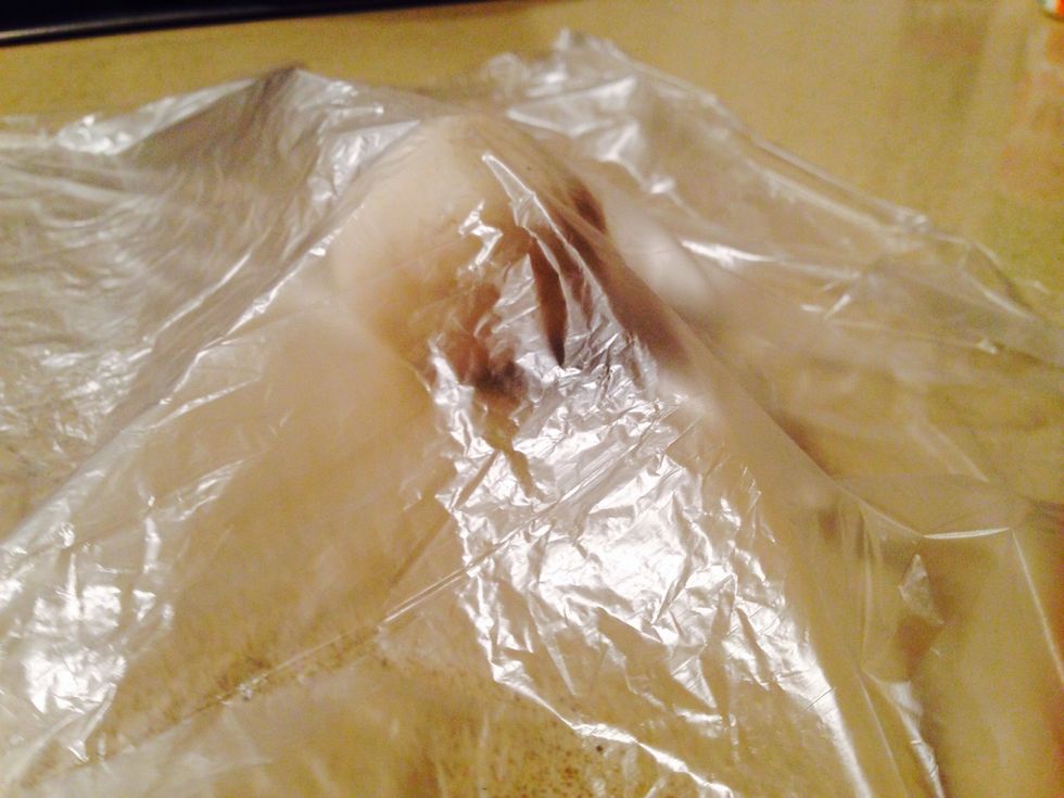 The dough between the bags