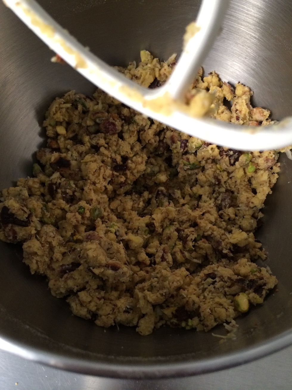 The dough is very dry so I will add 1 more egg (May b 1/2) to get a wet sticky dough