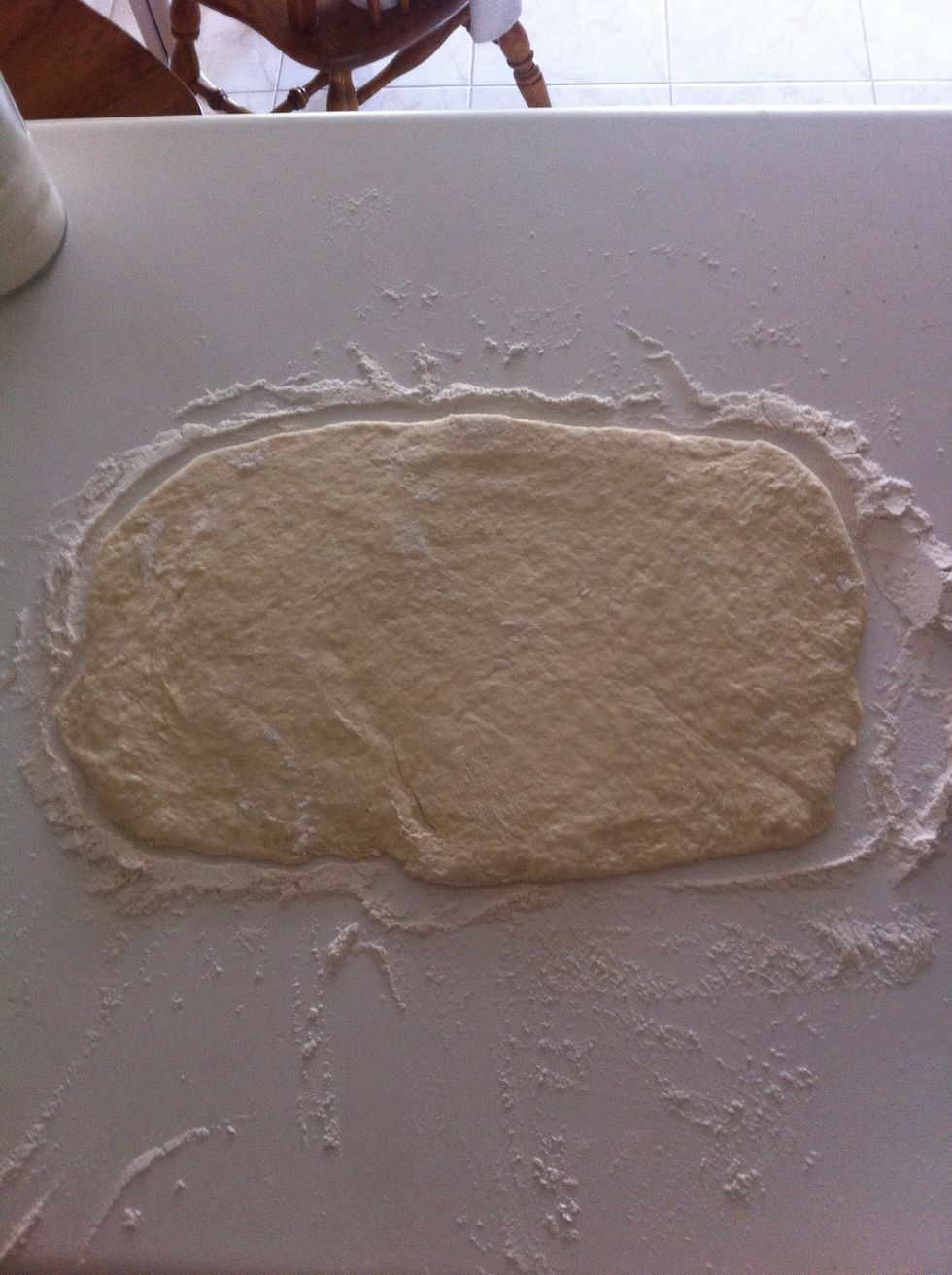 The dough should be in a rectangle looking like this! \ud83d\udc4d