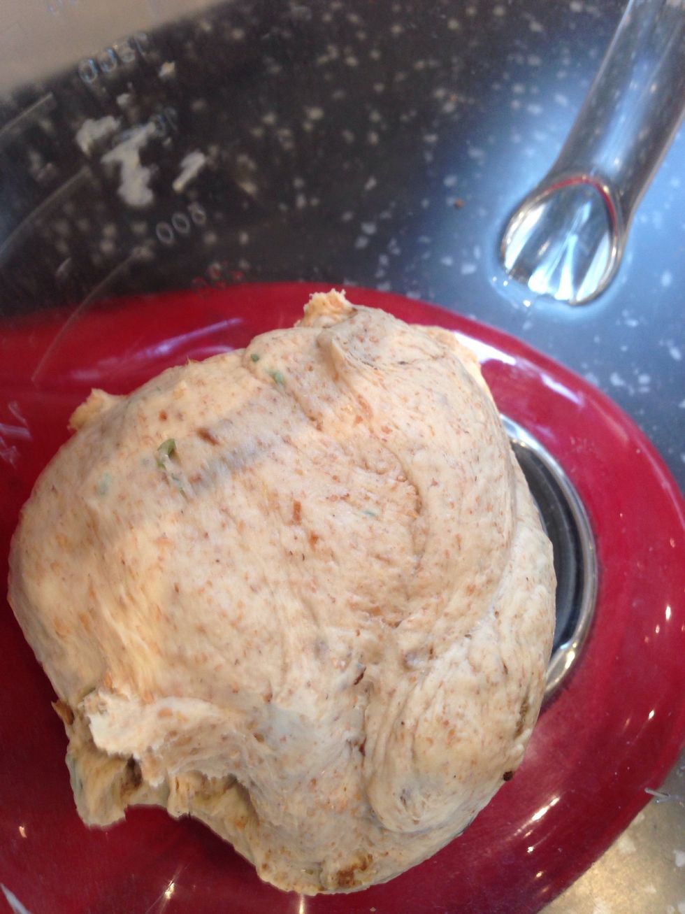 The dough should be soft and leave no residue on the mixing bowl