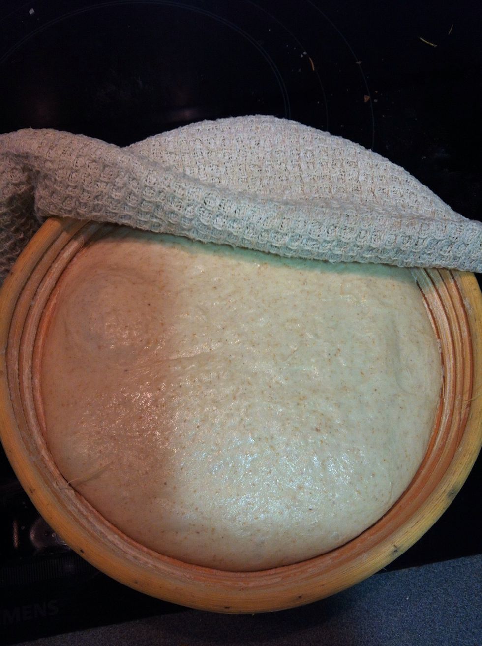 The dough should have risen nicely overnight