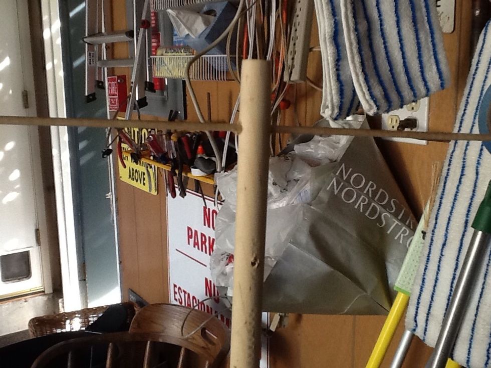 The dowel fits perfectly so is stable.