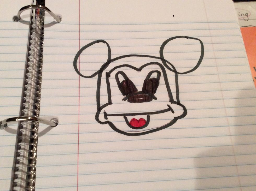 The draw the rest of it if ur happy then shade that in2