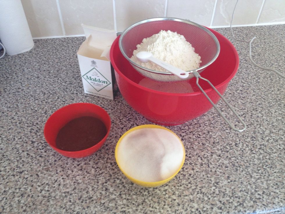 The dry ingredients.