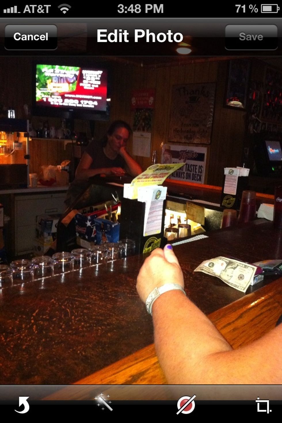 The editing tool menu will appear below.