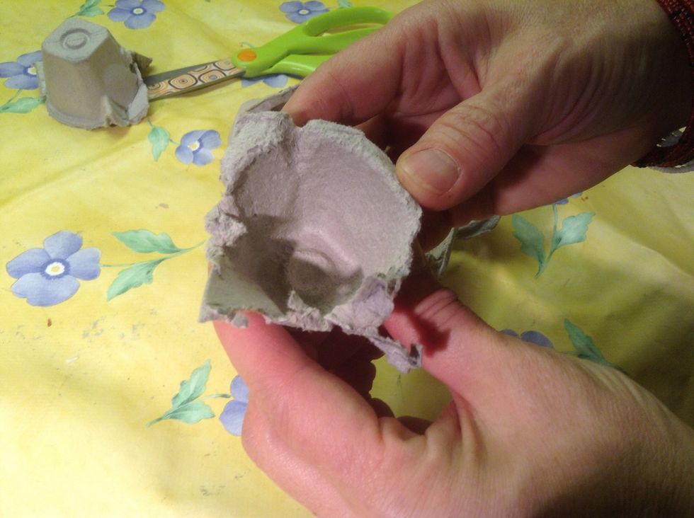 The egg nest will be the base of the rose.