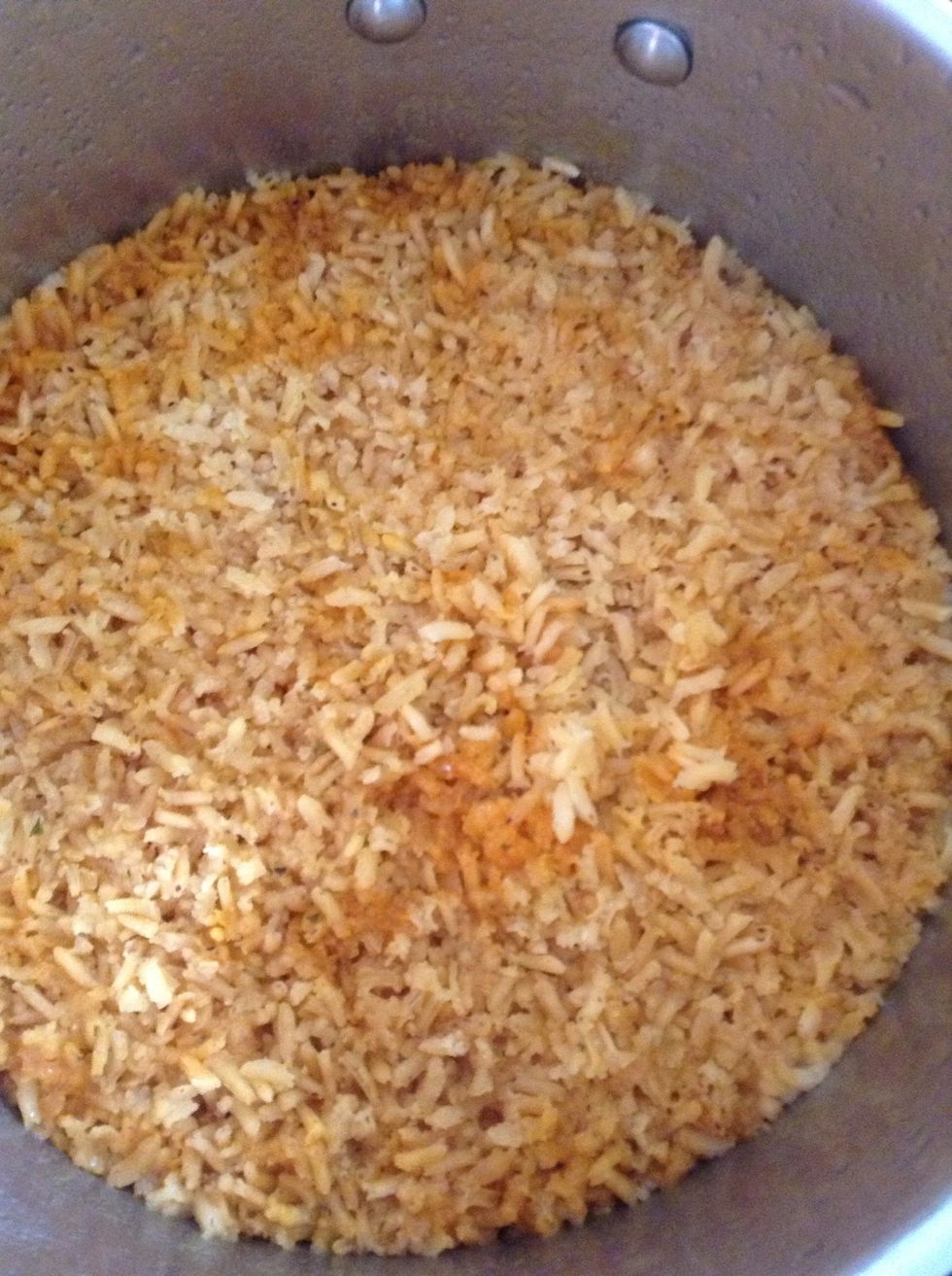 The end results....you can also add carrots, corn, and peas to it...I don't because my kids won't eat it then, but it is better with them in it.
