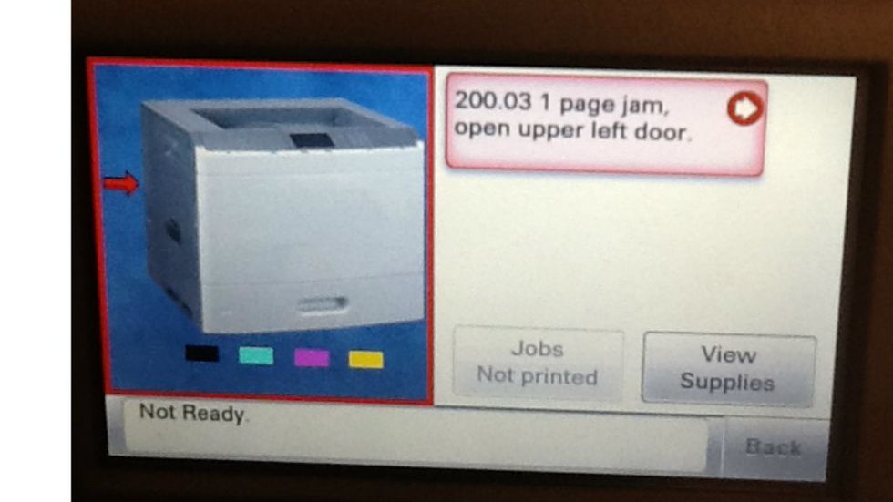 The error message should appear and give directions on how to troubleshoot.