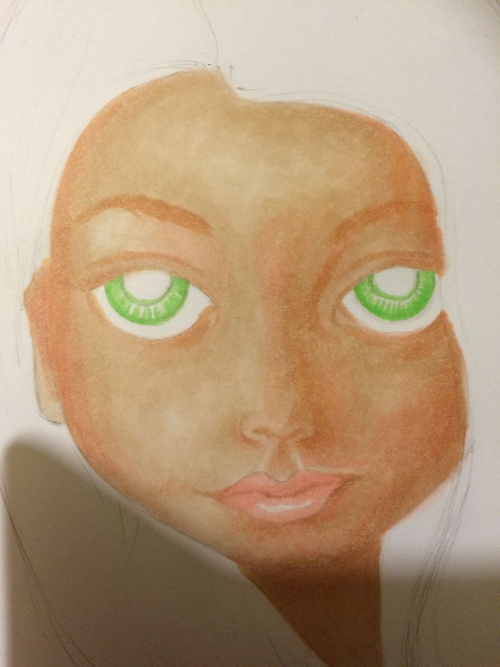 The eyes I chose G02 Pale Green and C02 light cyan, L03 Yellow Green, N03 Fall Leaf.