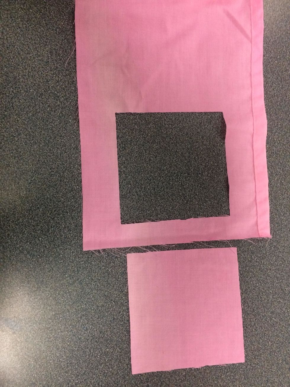 The fabric will be cut once rotated all the way through!
