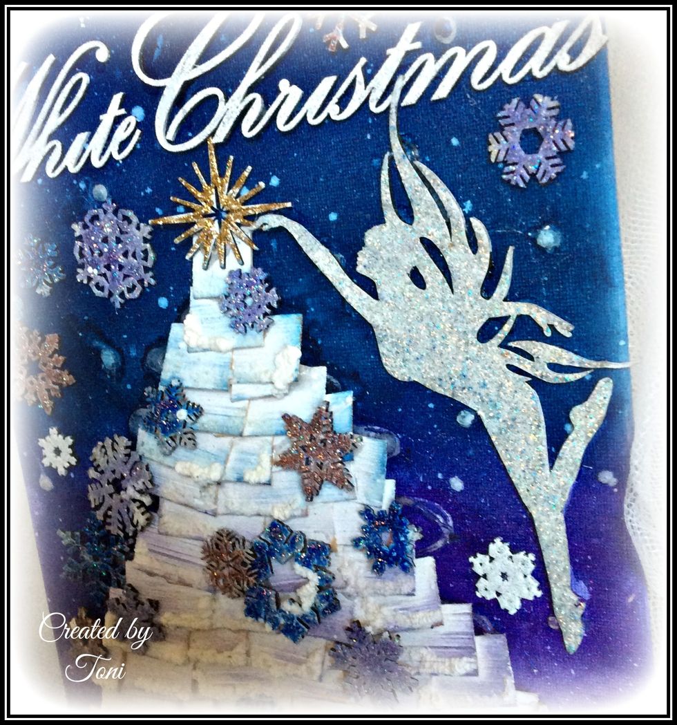 The fairy has Stardust embossing powder which is translucent with sparkles.