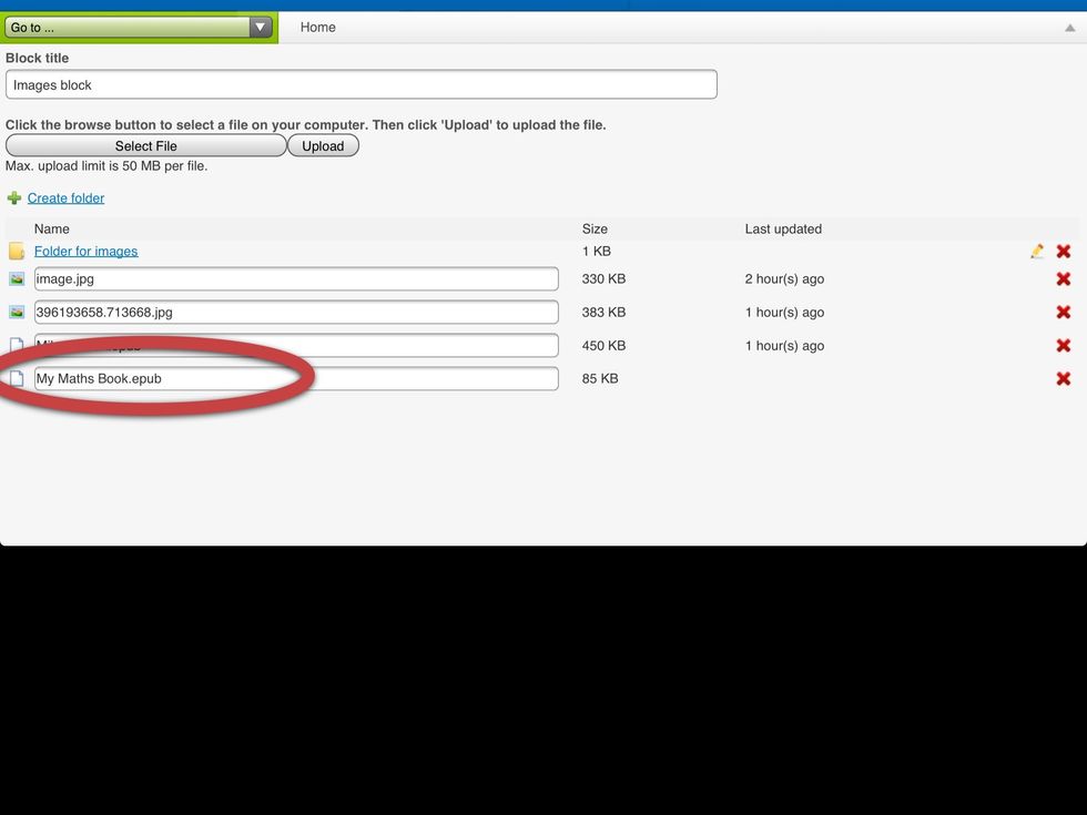The file should upload!