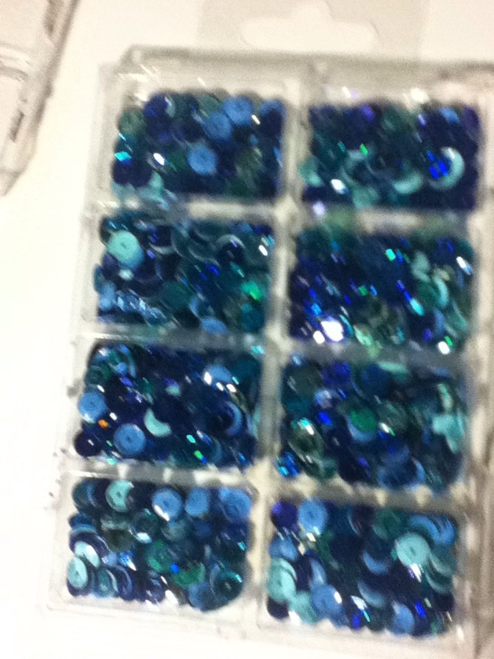 The final step is to add the sequins