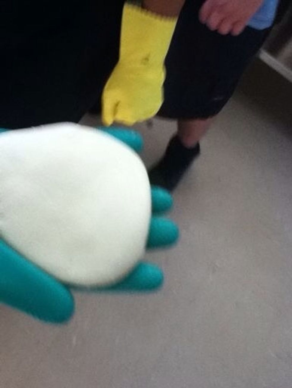 The finally product. Enjoy your homemade mozzarella. :D
