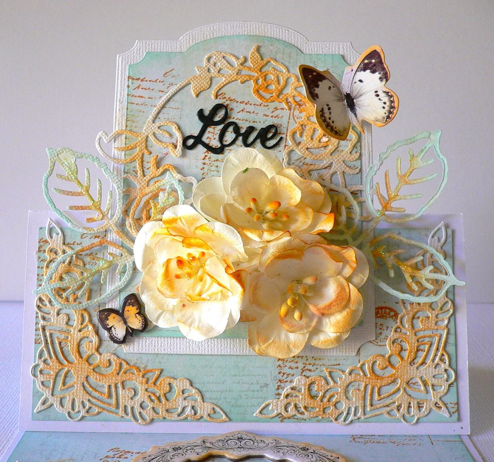 The finished card can be folded flat to be placed in envelope. more details of products, please visit my blog http://abinspirations.blogspot.com.au/