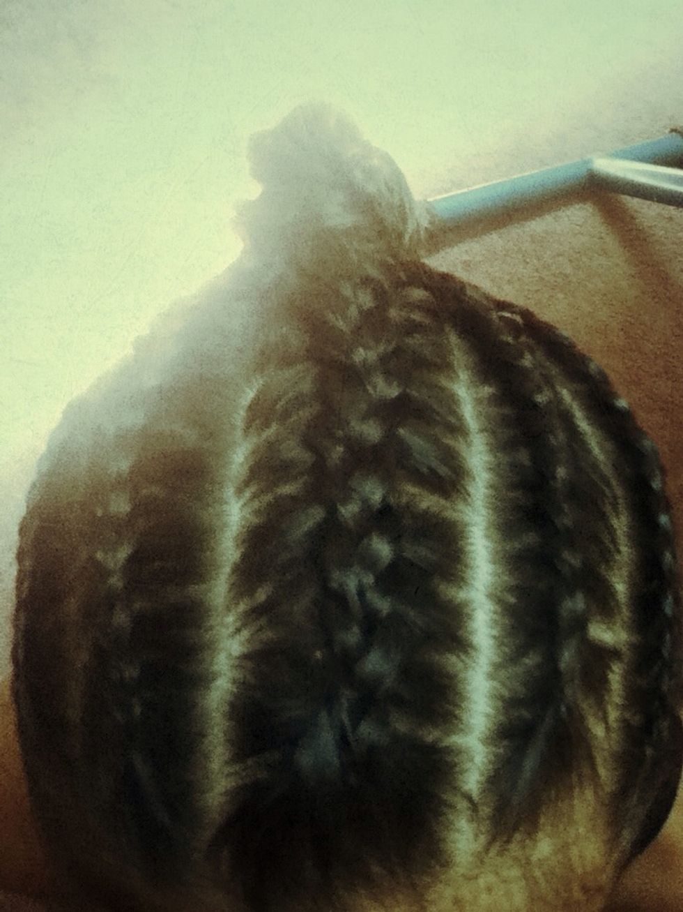 The finished cornrow 360