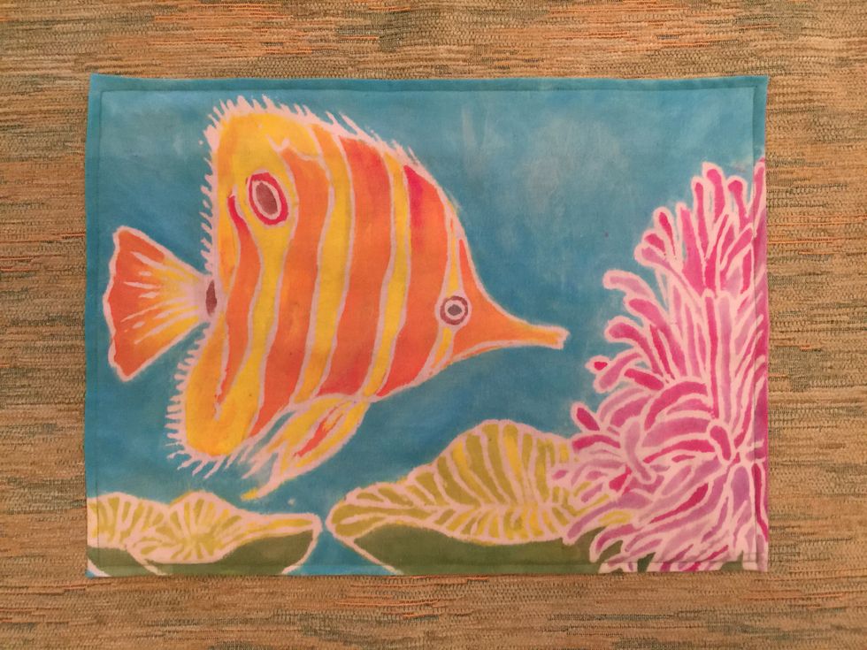 The finished front of the pillow should look like this.