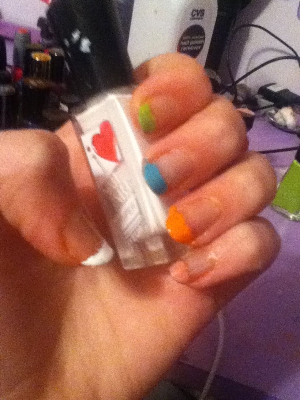 The finished nails. This can be down anyway you want, but I like the classy pretty look!