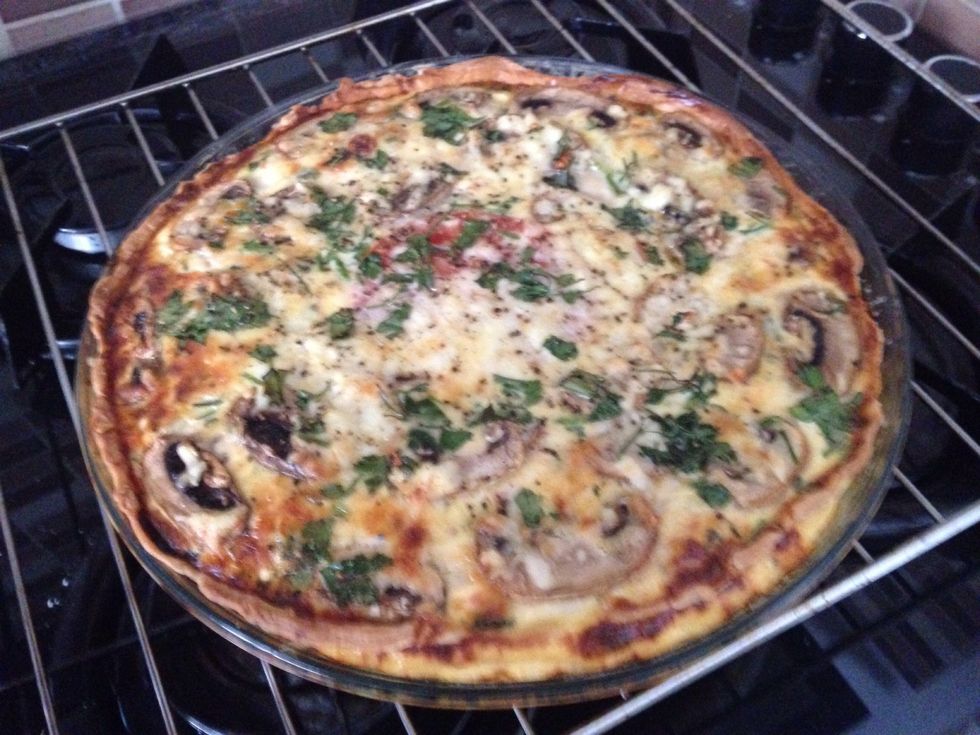 The finished quiche...
