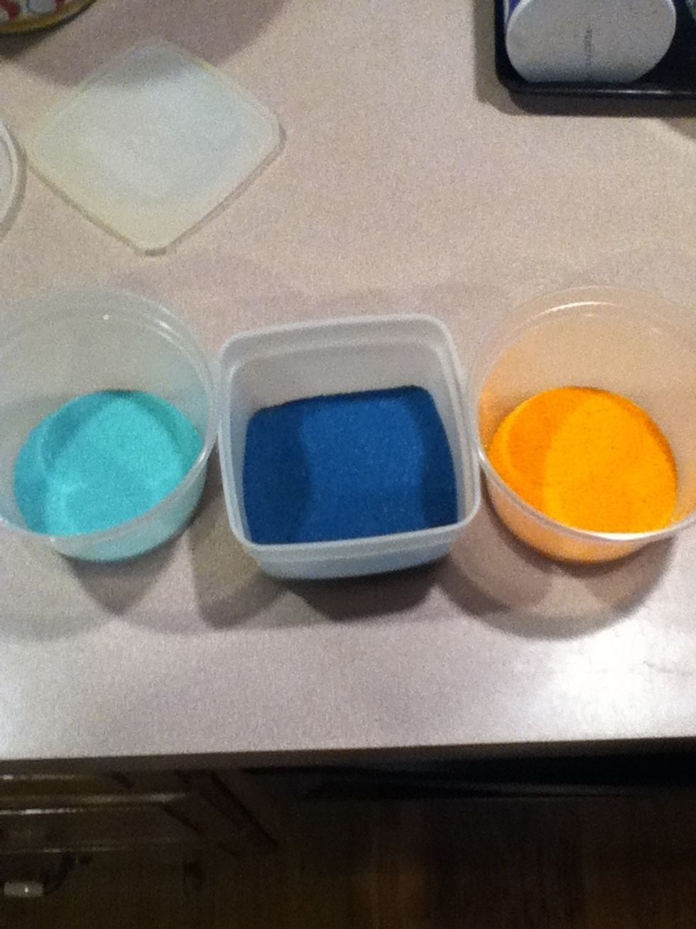 The finishing product! You can use this on any project and can be mixed with glue for crafts