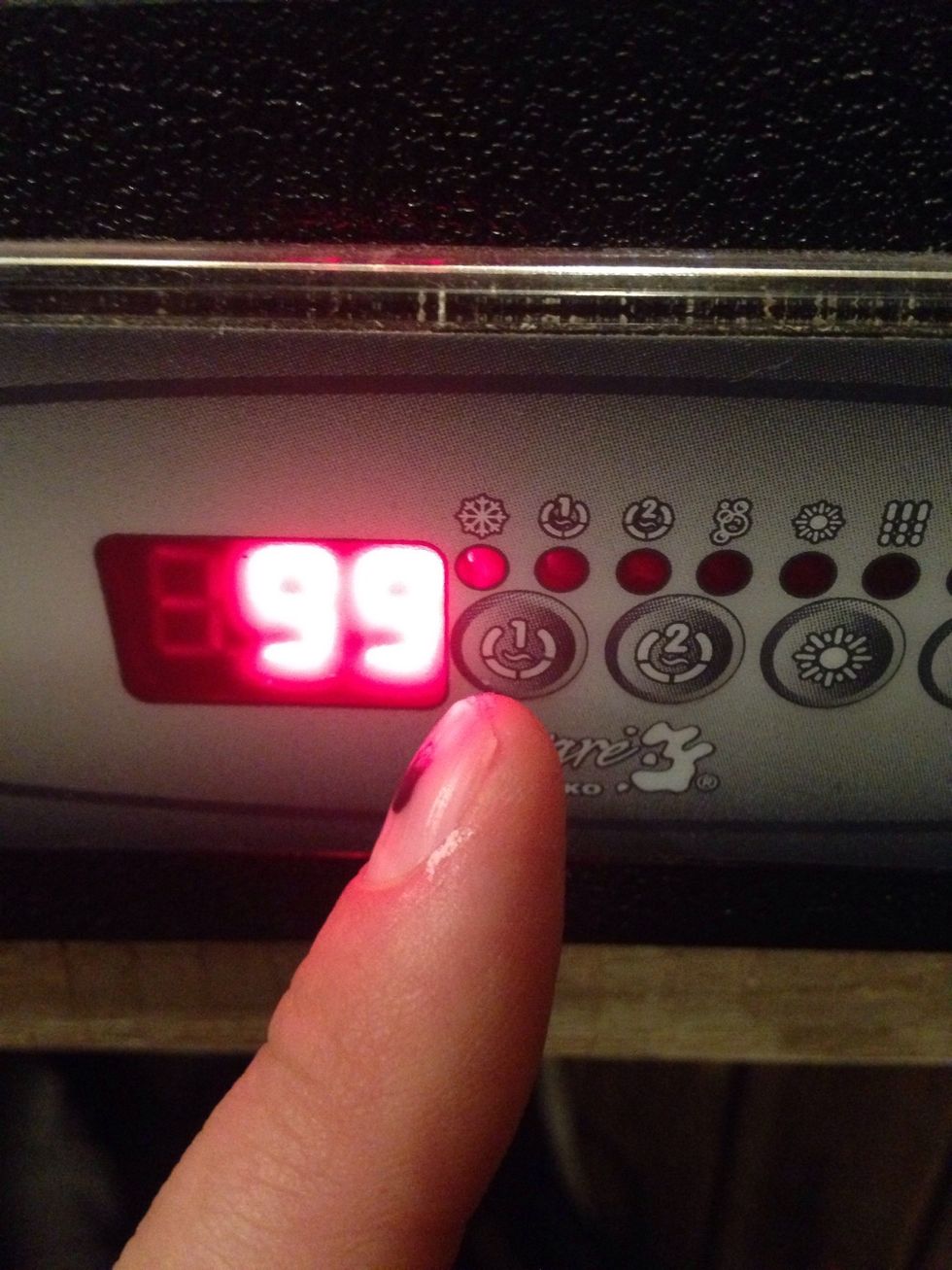 The first button turns on the jets