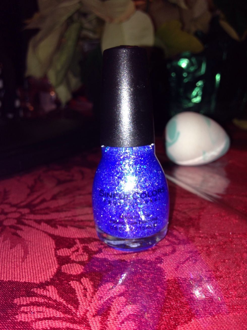 The first colour I'm using is from Sinful Colors and is named Hottie (381).